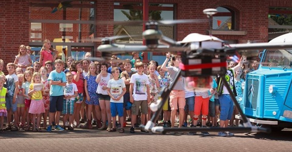 aardbeien drones school belgie