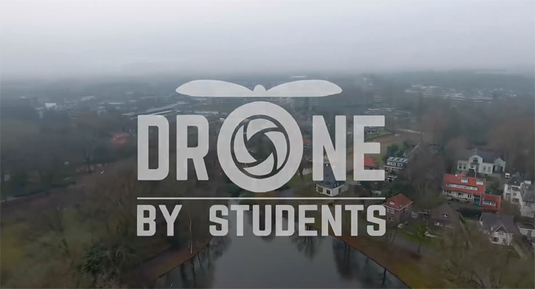 Studenten filmen Meppel met drone